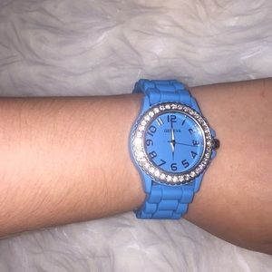 Crystal Stainless Steel Watch